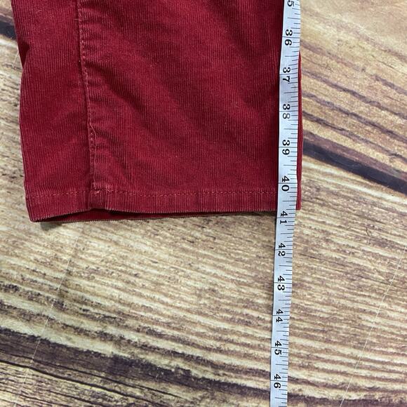 Sonoma Life+StyleWomens 10 Corduroy Pants Red Straight Leg Modern Fit - Picture 8 of 10